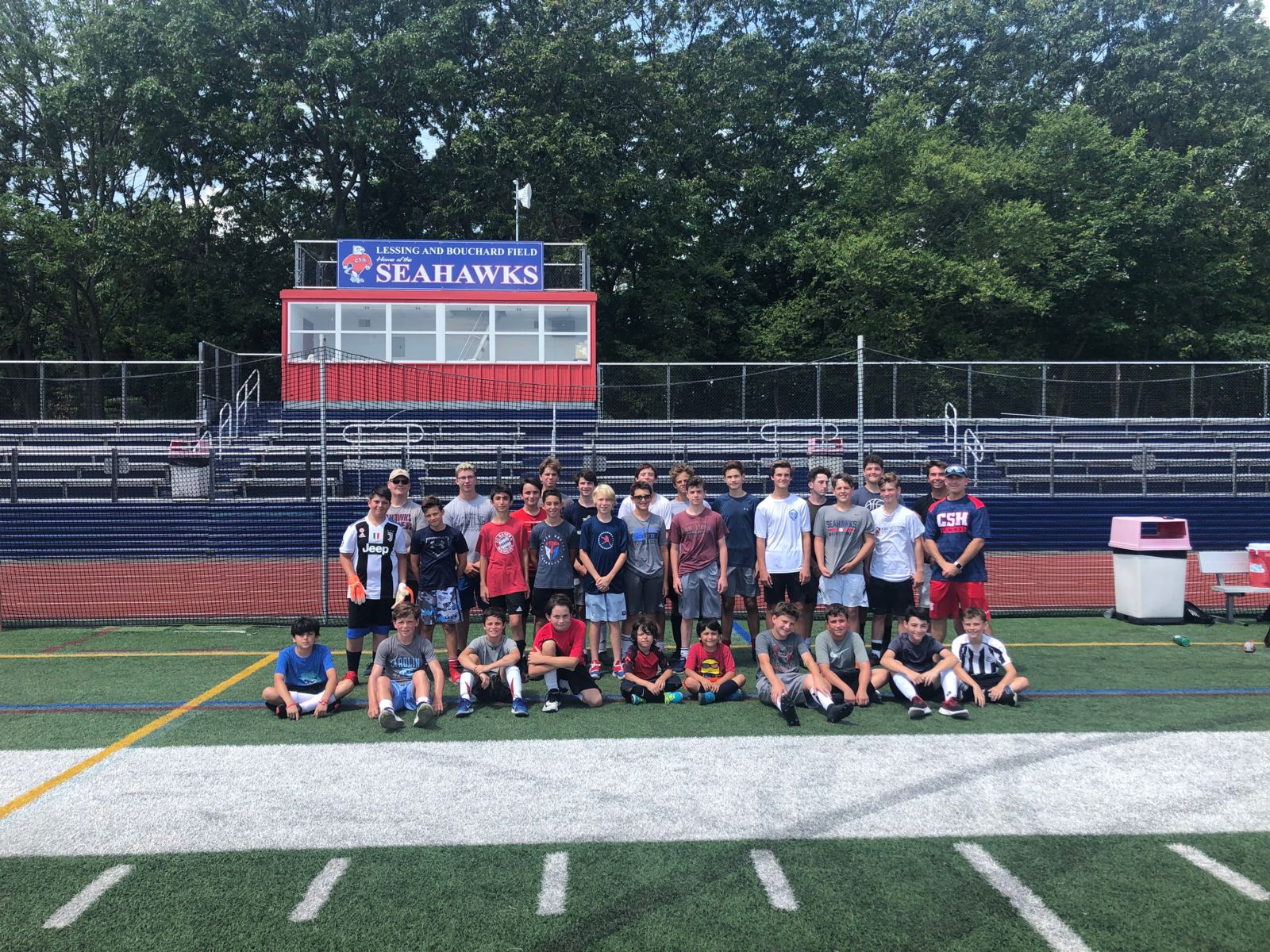 Boy's Soccer Huddle